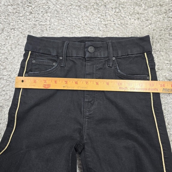 Mother High Waisted Looker Jeans Womens 25 Not Guilty One Liner Black Skinny - Picture 12 of 16